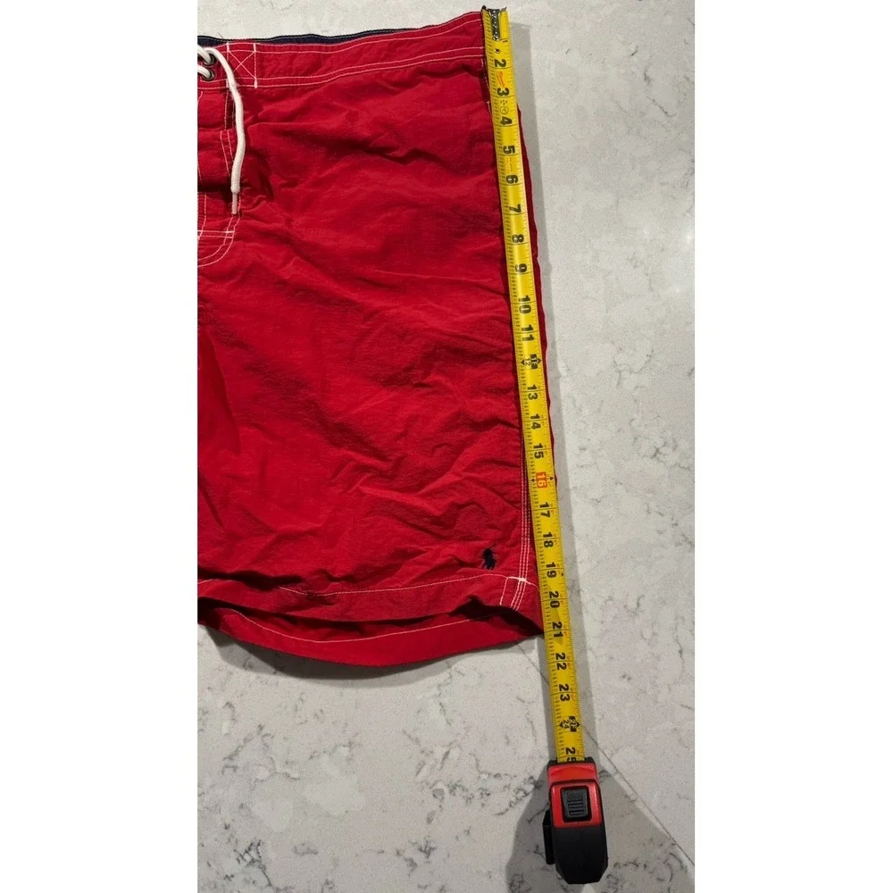 Polo Ralph Lauren Swim Trunks Mens XL Red Board Shorts Swimwear Preppy Surf Swim